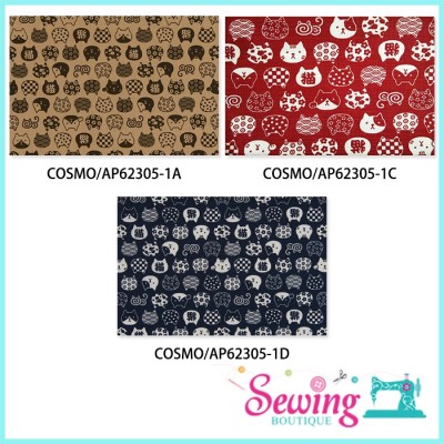 COTTON 100% PRINTED FABRIC:AP62305-1A, 1C & 1D